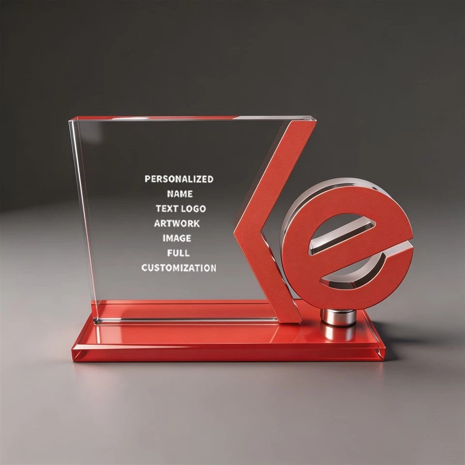 Letter E Symbol Crystal Award suppliers